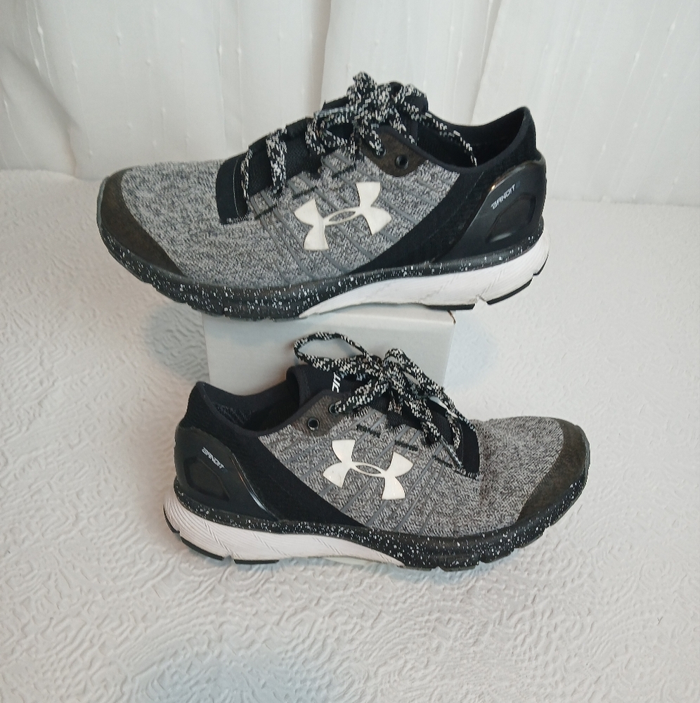 Under Armour Women Black and Gray Sneakers